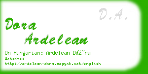 dora ardelean business card